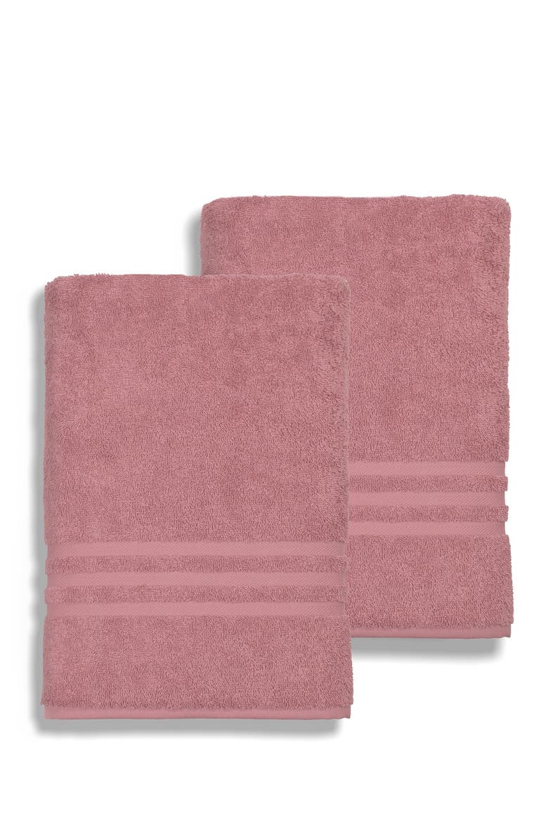 Denzi Bath Sheet - Set of 2 - Tea Rose, Main, color, TEA ROSE
