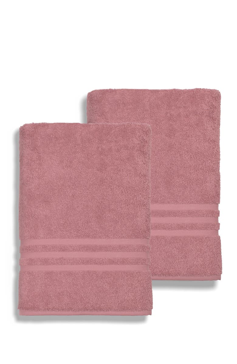 Linum Home Textiles Denzi Bath Sheet - Set of 2 - Tea Rose, Main, color, Tea Rose