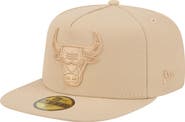 New Era Men's New Era Khaki Chicago Bulls Color Pack A-Frame 59FIFTY Fitted Hat