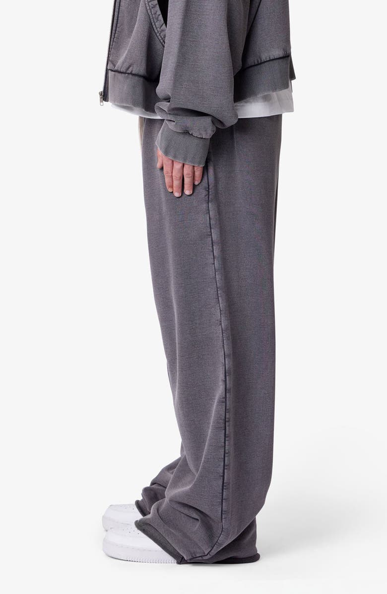 mnml Ultra Baggy Washed Cotton Fleece Sweatpants, Alternate, color, Vintage Black