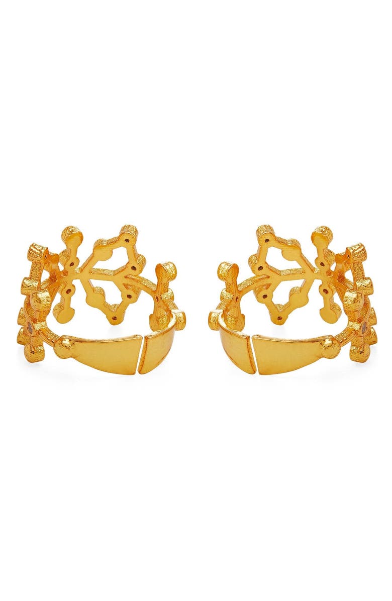 Dhwani Bhansal AURO DOUBLE RING, Alternate, color, Gold Plated