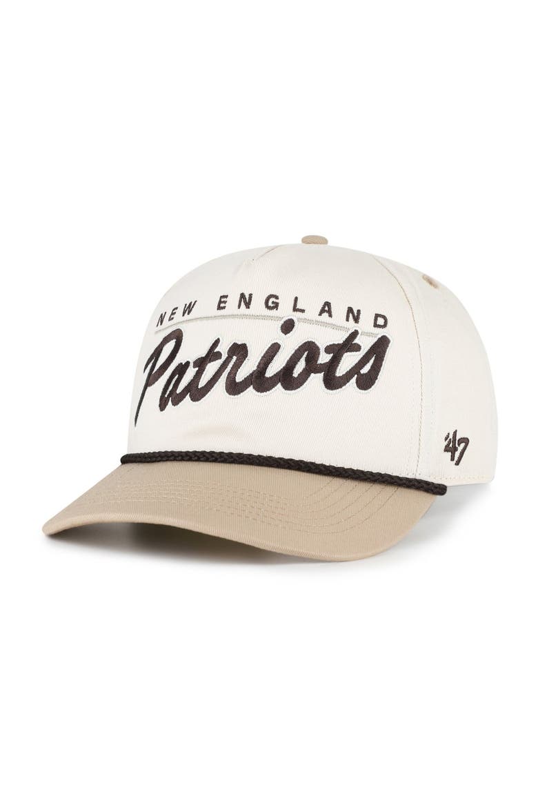 Men's '47  Natural/Tan New England Patriots Neutral Terrain Hitch Rope Adjustable Hat, Alternate, color, Natural
