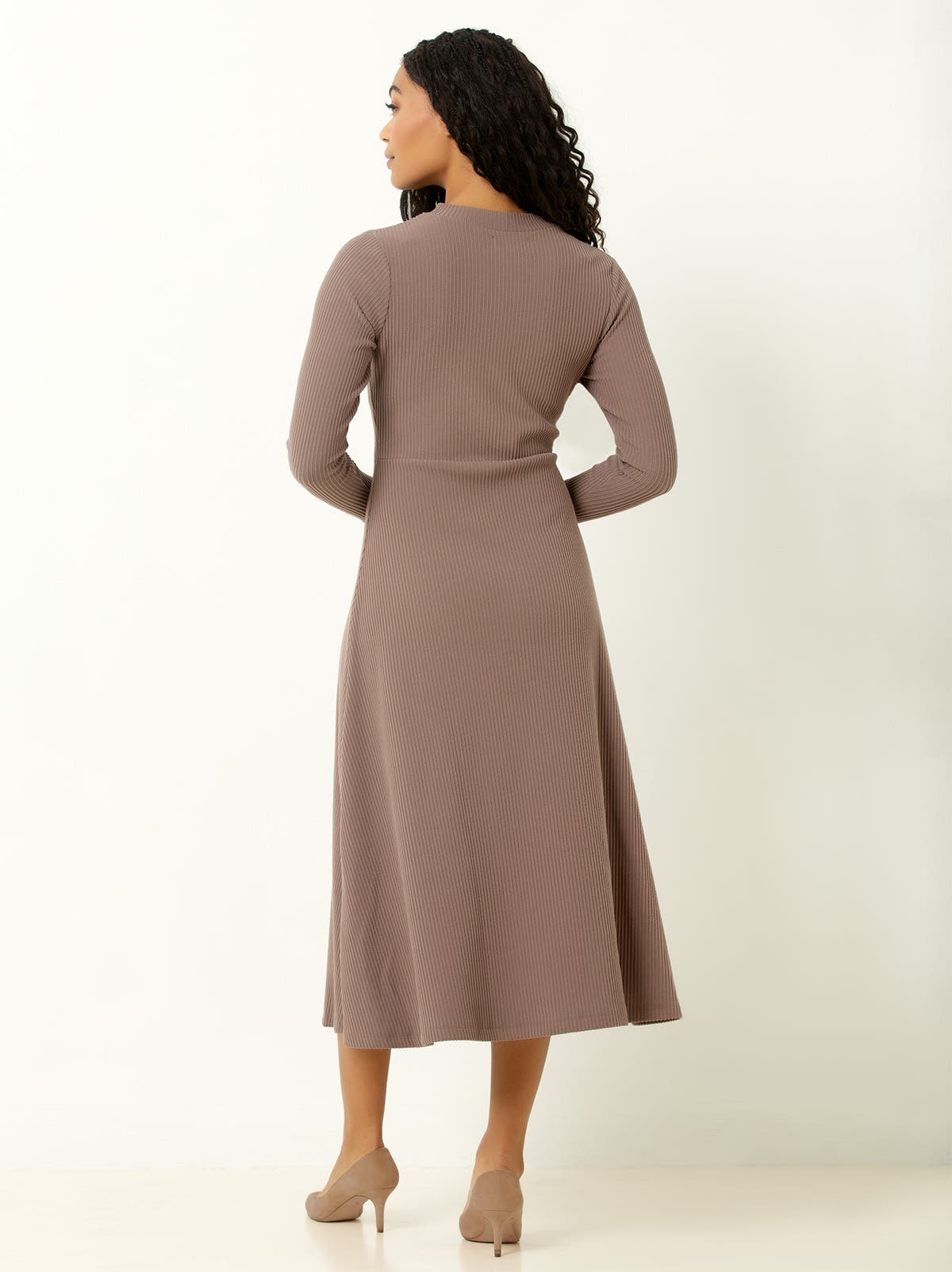 Ribbed Midi Dress - image 4
