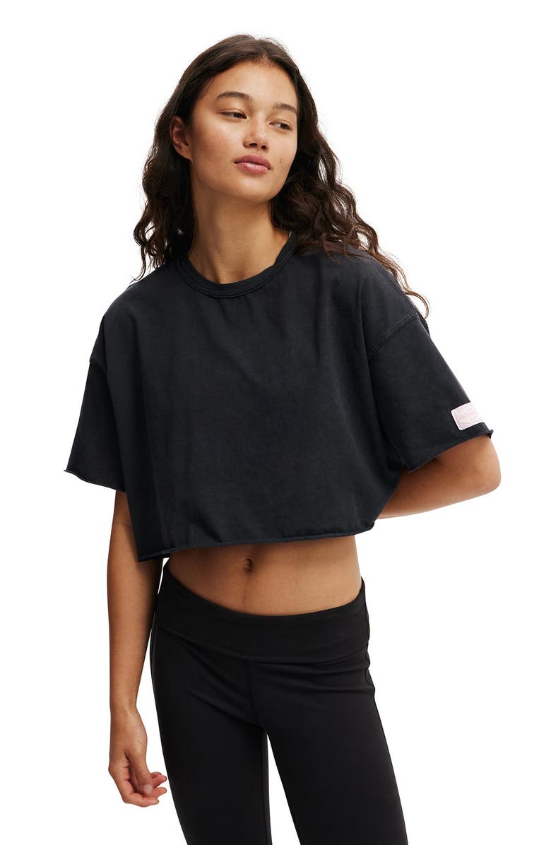 COTTON ON BODY Women's Active Relaxed Cropped Tshirt, Main, color, 