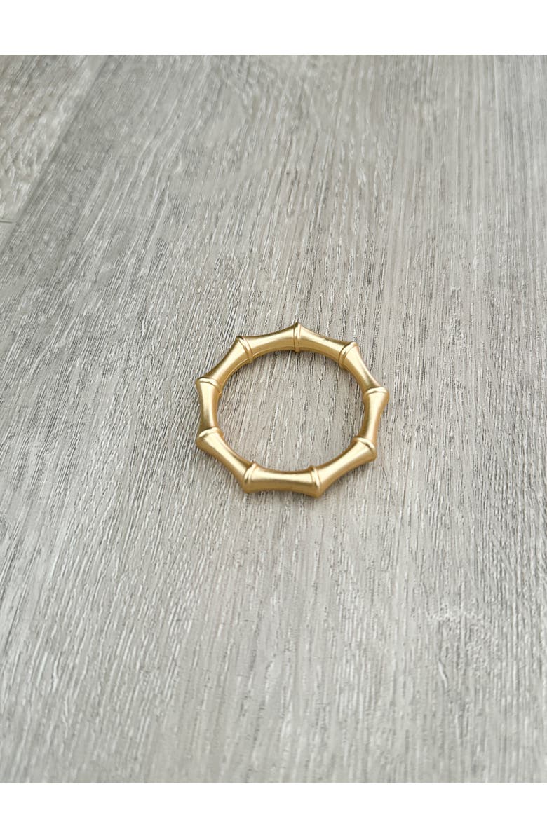 Anaya Metal Napkin Rings- Set of 4, Alternate, color, Matte Gold