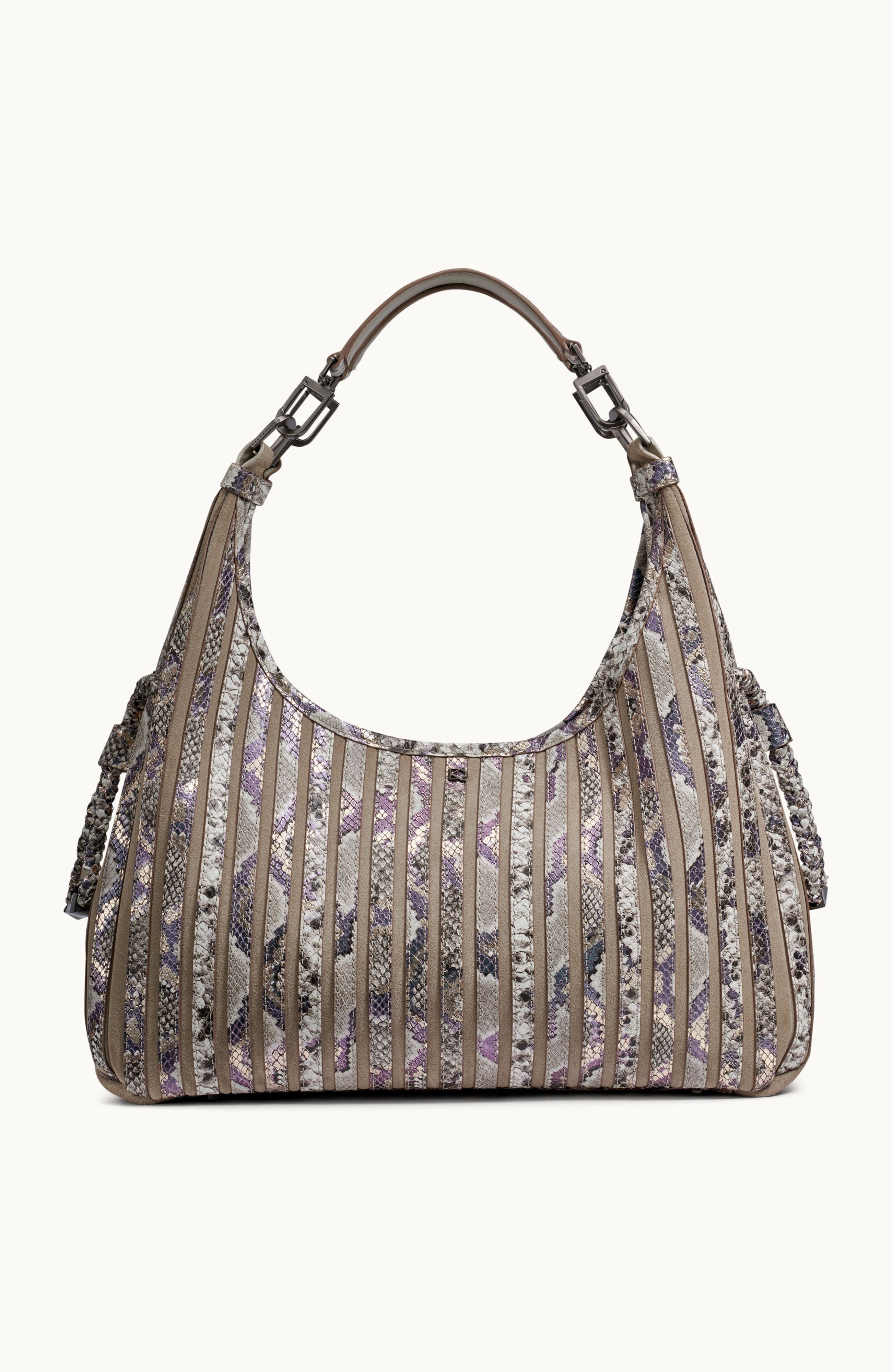 Donna Karan New York Bellerose Pieced Multi Python Hobo, Main, color, 