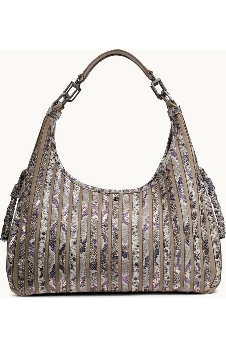 Donna Karan New York Bellerose Pieced Multi Python Hobo, Main, color,