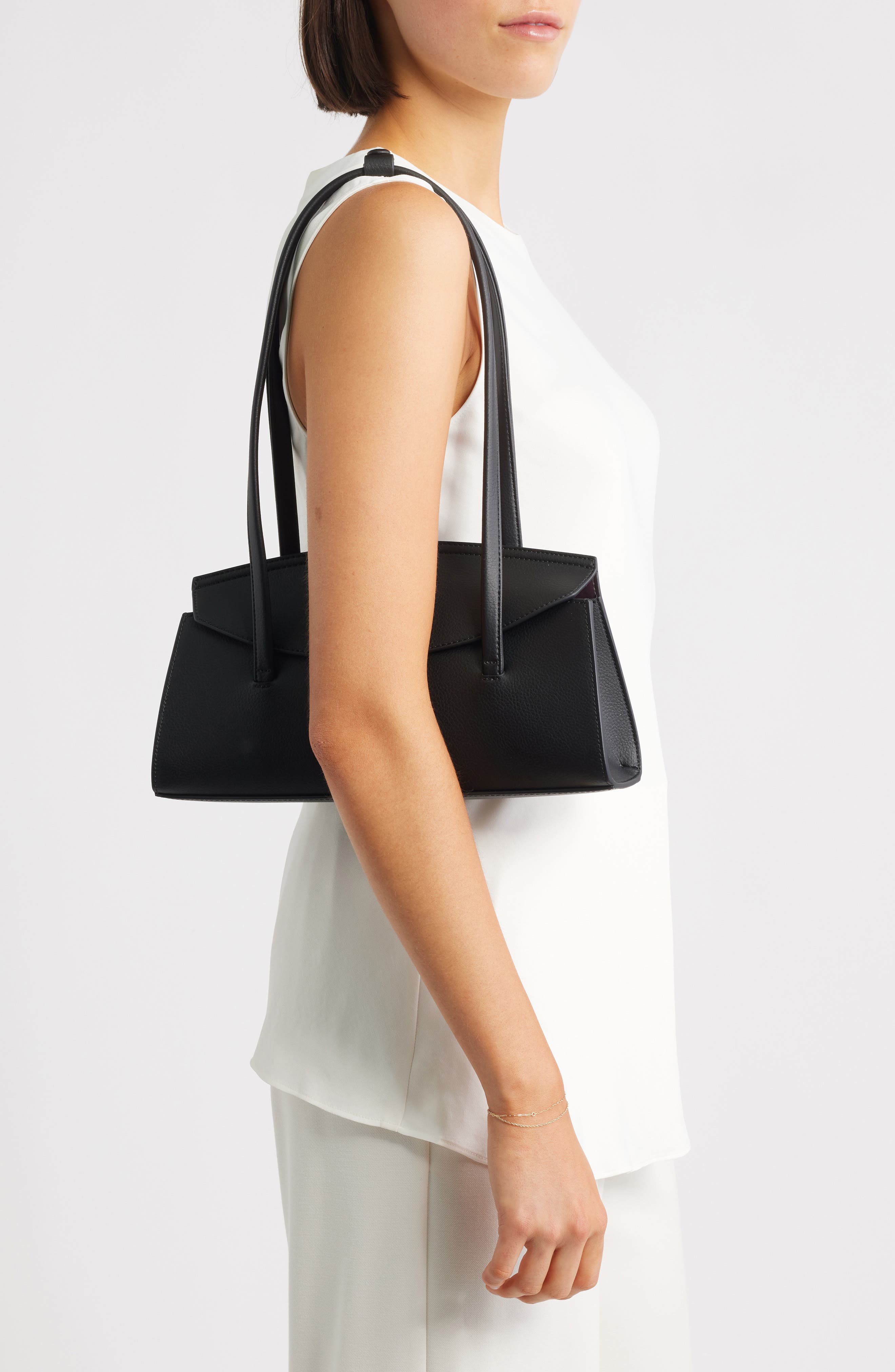 Freja New York Caroline Faux Leather Shoulder Bag, Alternate, color, 