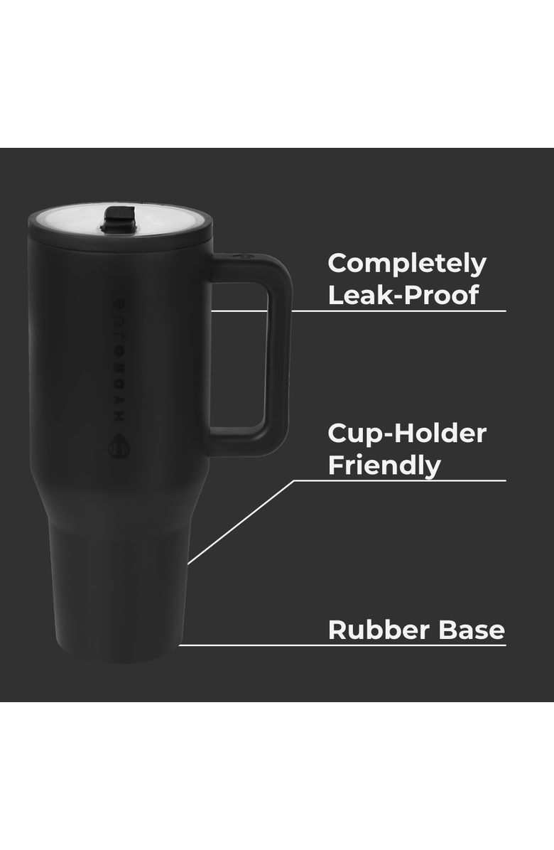 HydroJug Traveler - Leakproof Water Bottle with Handle & Flip Straw 32oz, Alternate, color, Black