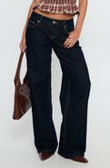Princess Polly Tidal Wave High Waist Straight Leg Jeans