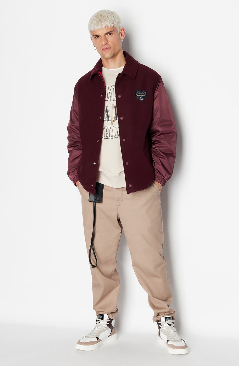 Armani Exchange Mixed Media Shacket, Alternate, color, 