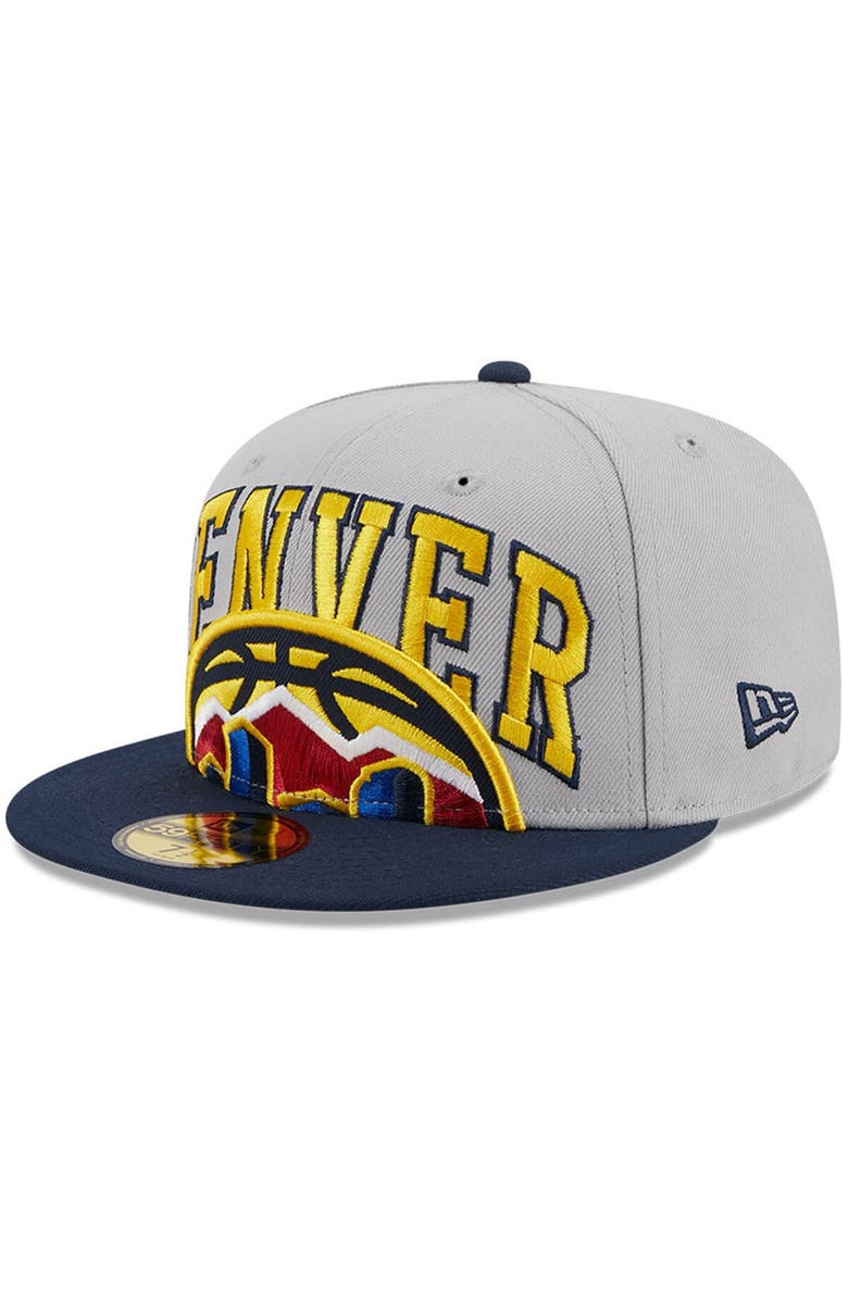 New Era Men's New Era Gray/Navy Denver Nuggets Tip-Off Two-Tone 59FIFTY Fitted Hat, Main, color, 