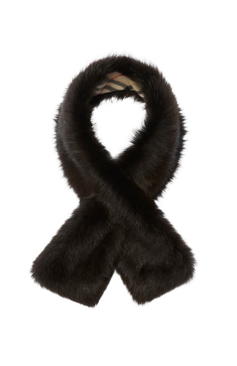 Reversible Shearling Scarf