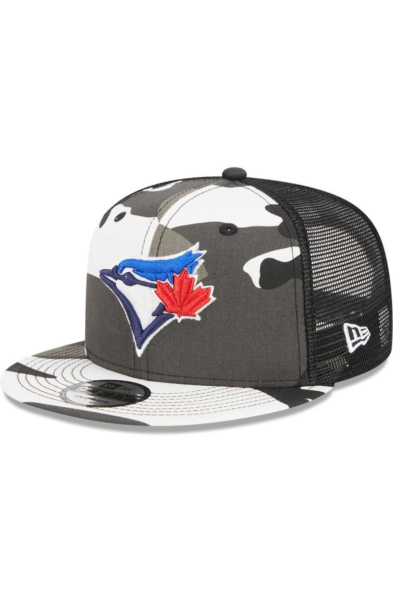 New Era Men's New Era Camo Toronto Blue Jays Urban Camo Trucker 9FIFTY Snapback Hat, Main, color, 