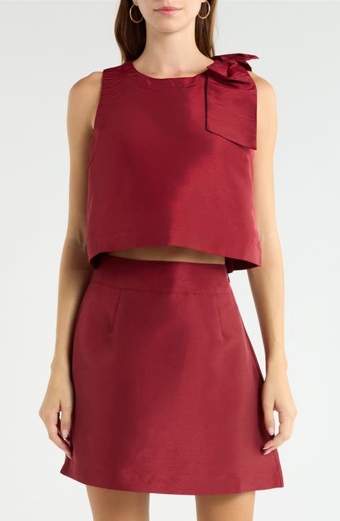 Hestia Caryn Bow Shoulder Sleeveless Top
