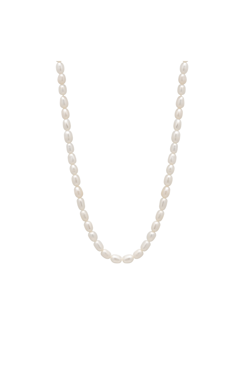 Natural Freshwater Real Seed Pearl Strand Necklace, Main, color, Silver