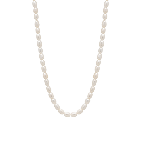 Natural Freshwater Real Seed Pearl Strand Necklace