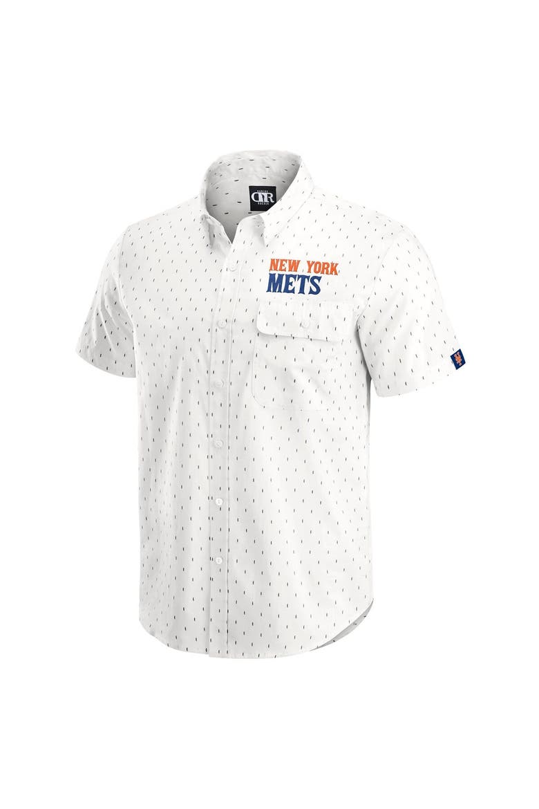 Men's Darius Rucker Collection by Fanatics  Cream New York Mets Printed Button-Down Top, Alternate, color, Cream