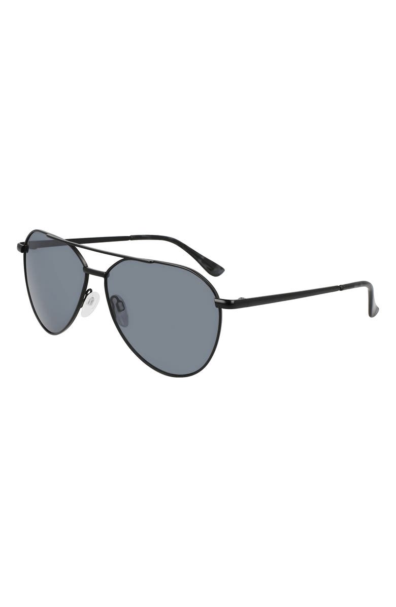 Cole Haan 61mm Aviator Sunglasses, Alternate, color, Black