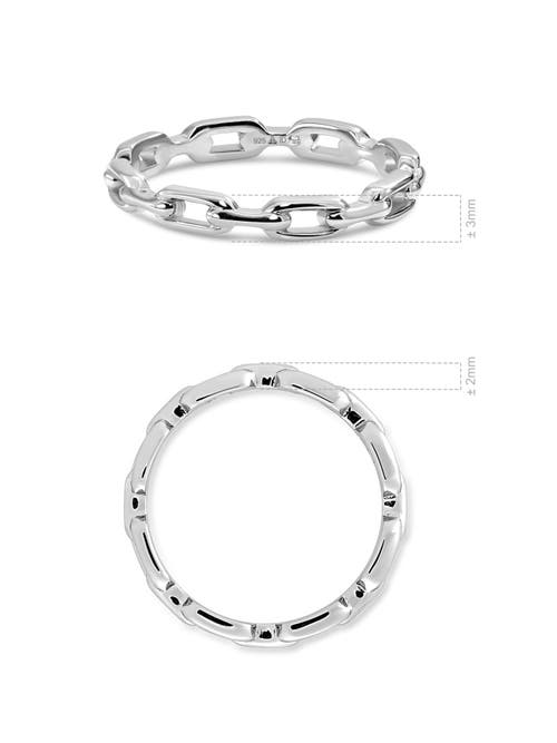Devata Cable Link Ring In Silver