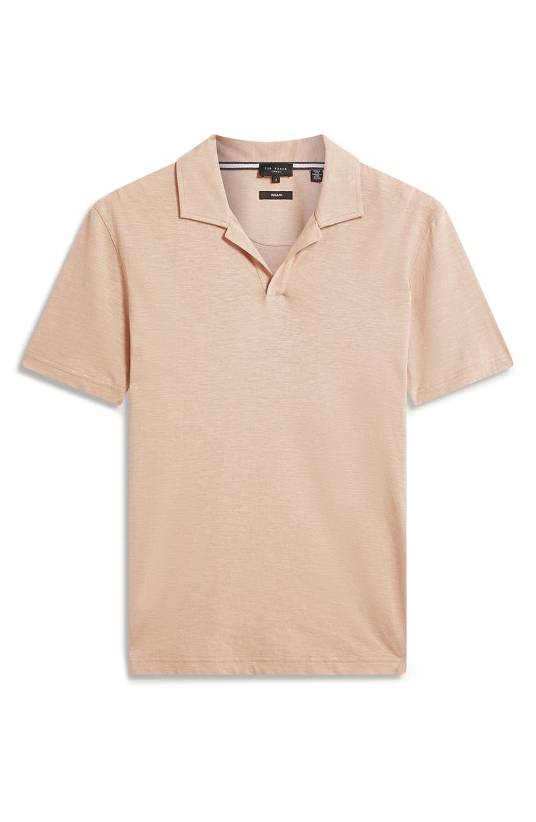 Ted Baker Anito Cotton & Linen Polo, Alternate, color, Taupe