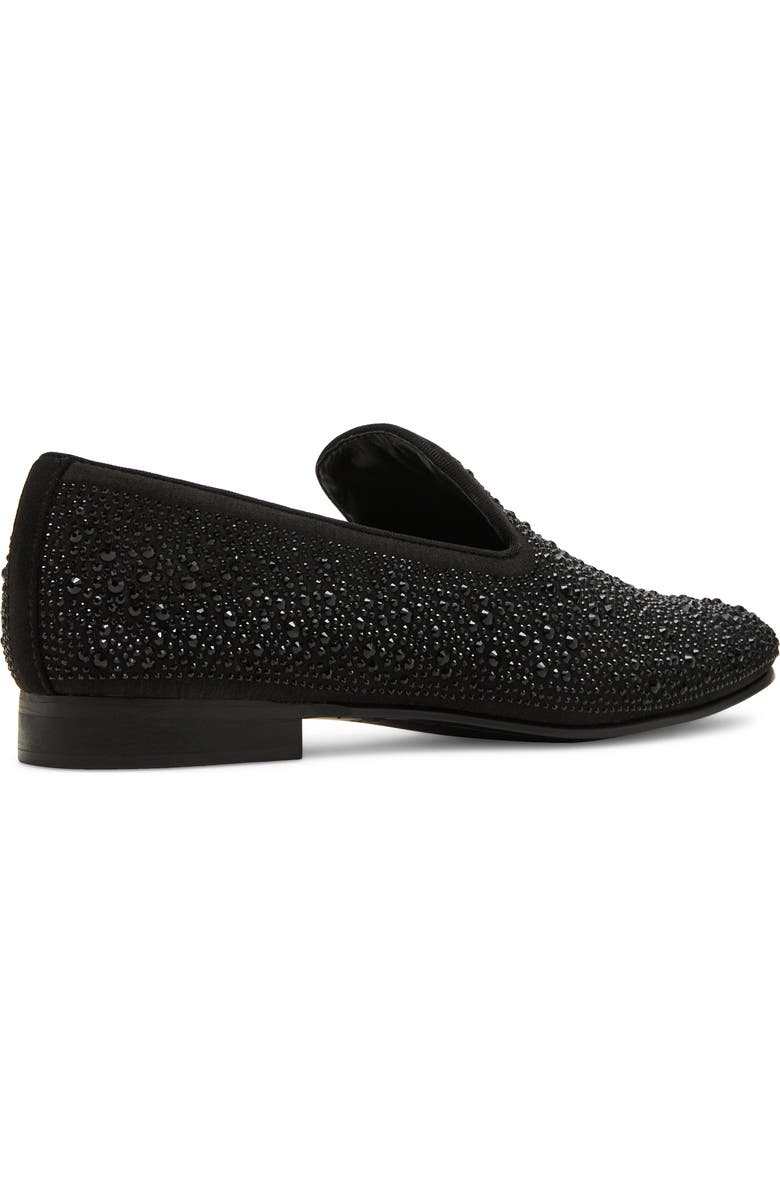 Steve Madden Cash Crystal Loafer, Alternate, color, Black