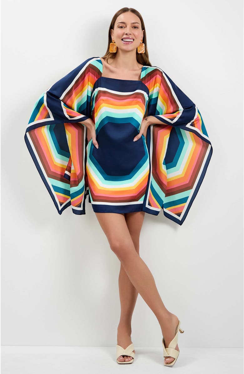 Trina Turk Aqualane Side Flounce Dress, Alternate, color, Siena