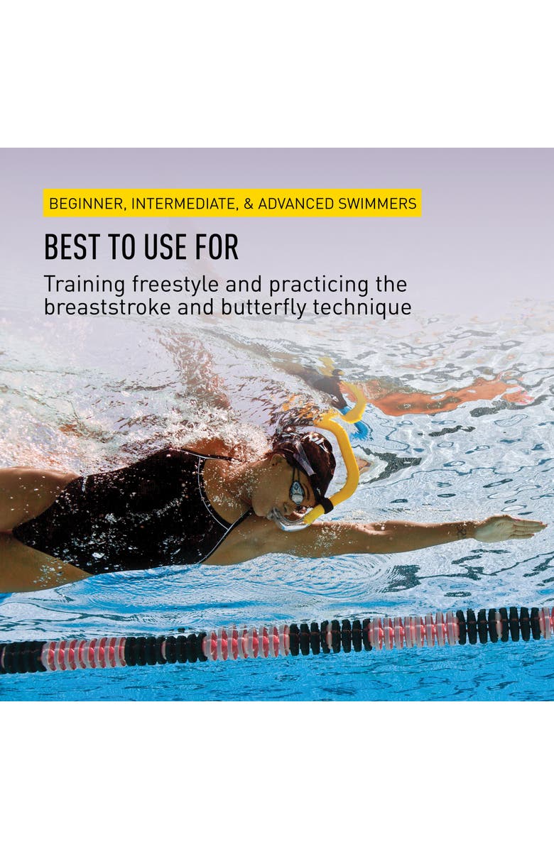 FINIS Freestyle Center Mount Swim Snorkel Sprint Training Snorkel Promotes Proper Head Position, Alternate, color, Yellow