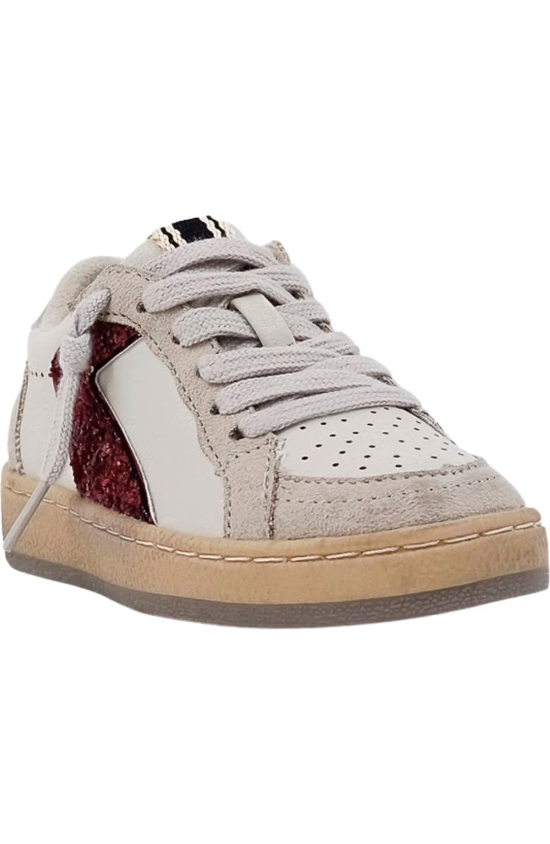 SHUSHOP Kids' Salma Sneaker, Main, color, Dark Red Glitter