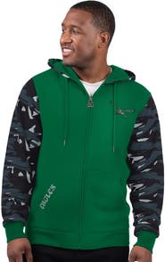 STARTER Men's Starter Kelly Green Philadelphia Eagles Thursday Night Gridiron Vintage Logo Full-Zip Hoodie