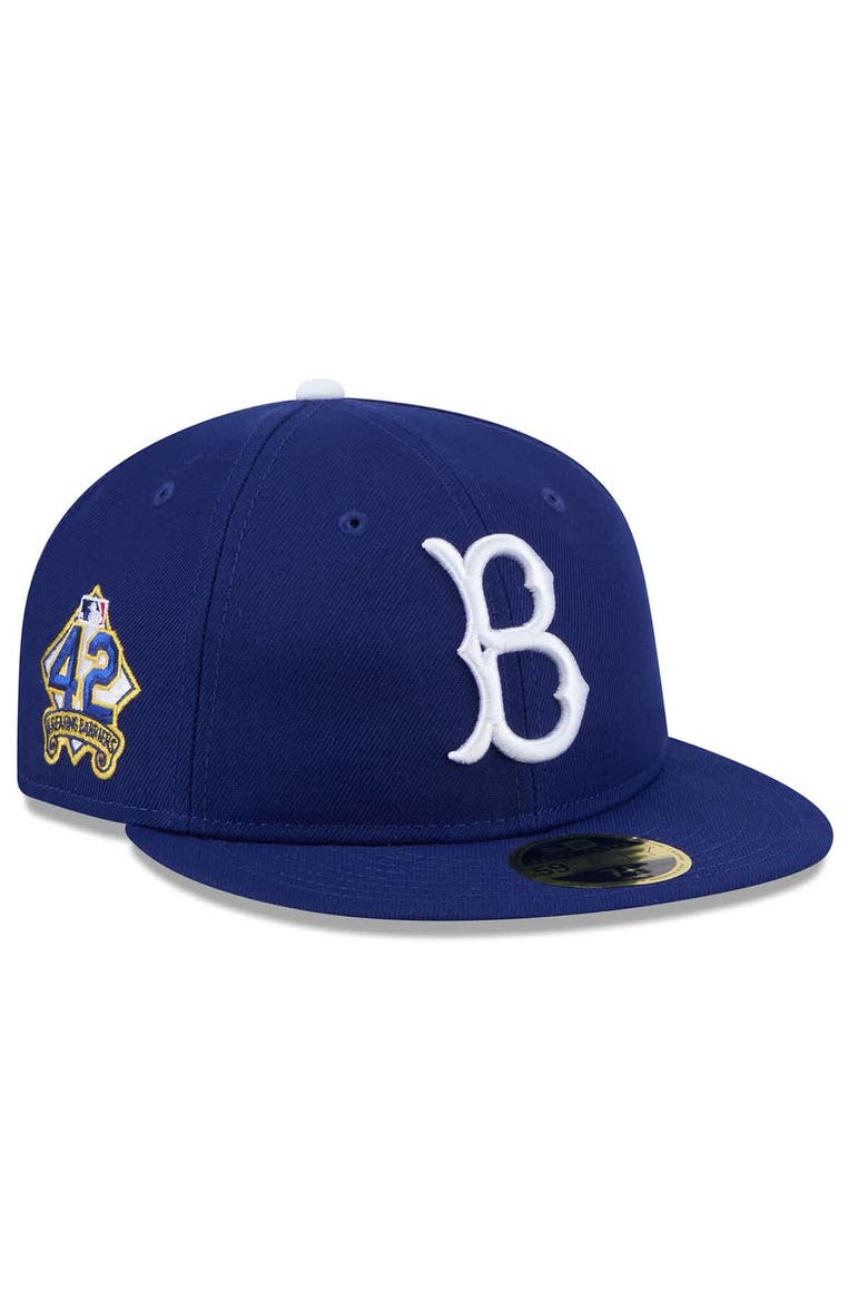 Men's New Era  Royal Brooklyn Dodgers 2025 Jackie Robinson Day Retro Crown 59FIFTY Unstructured Fitted Hat, Alternate, color, Royal