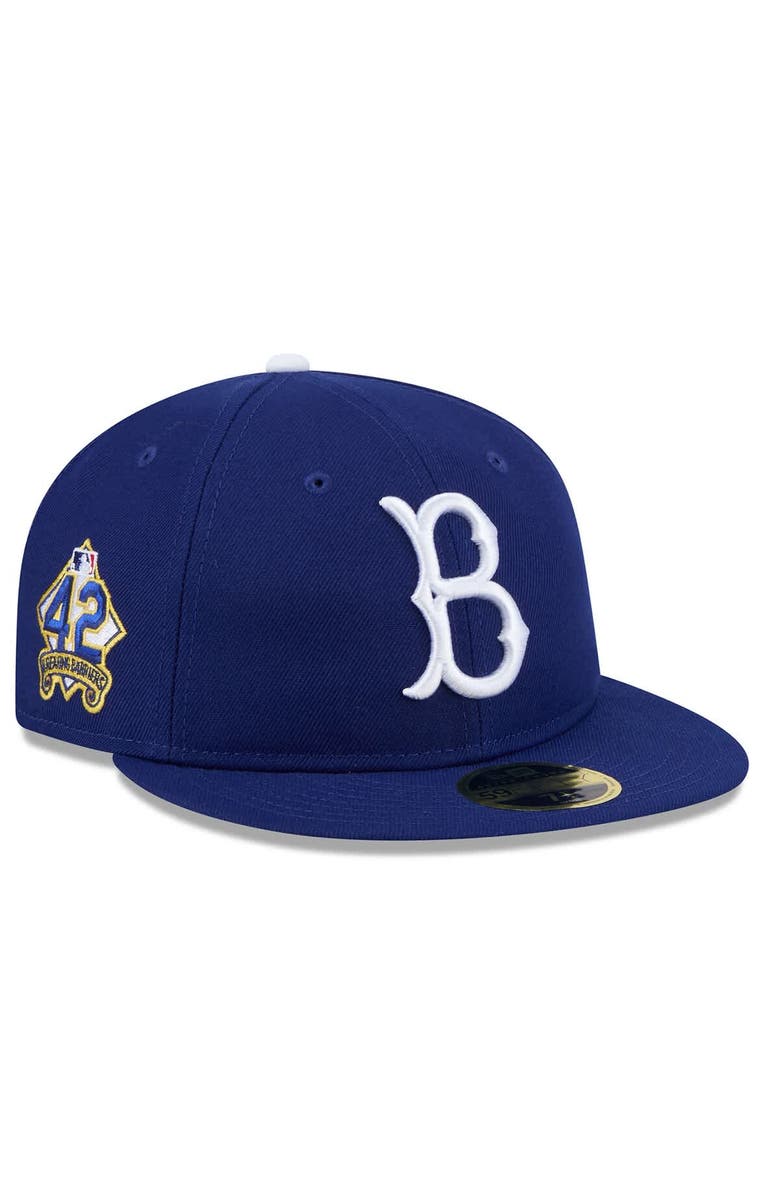 New Era Men's New Era  Royal Brooklyn Dodgers 2025 Jackie Robinson Day Retro Crown 59FIFTY Unstructured Fitted Hat, Alternate, color, 