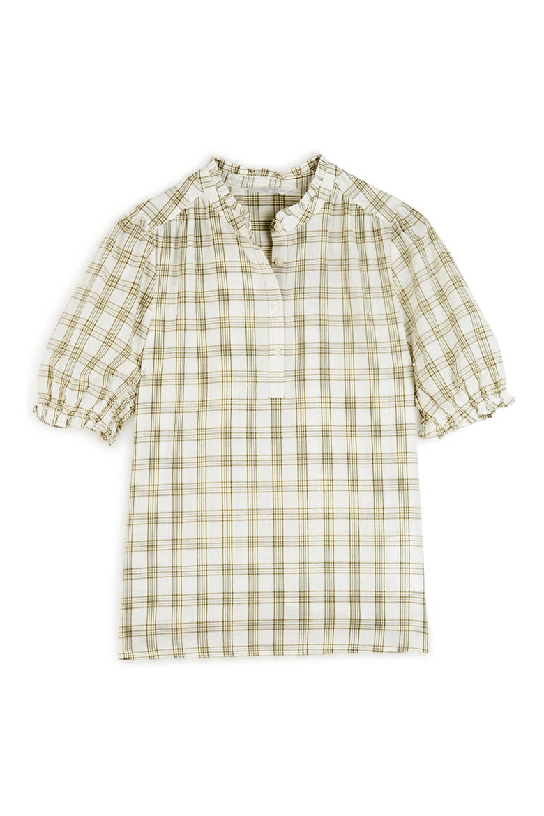 Frill Popover Top, Alternate, color, NATURAL MULTI