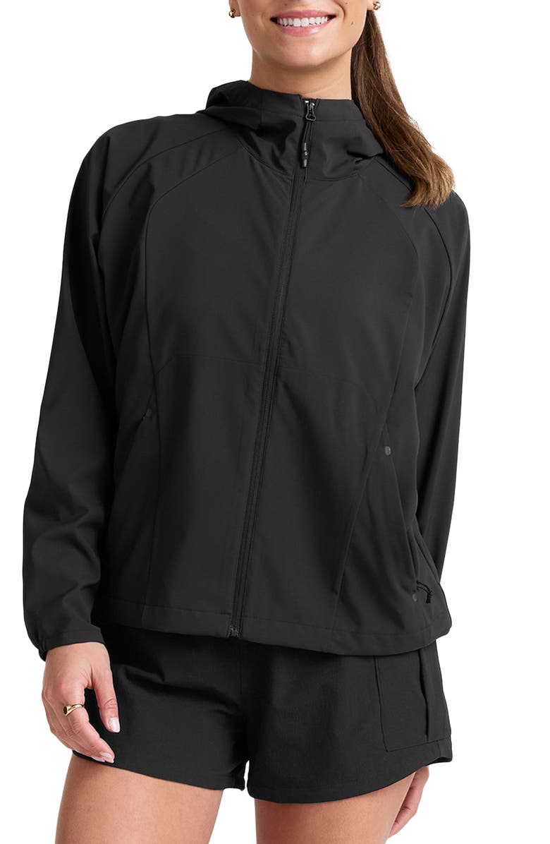 Beyond Yoga Cross Country Packable Jacket, Main, color, Black