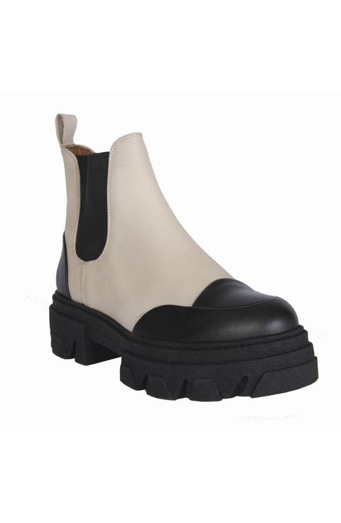 Chelsea Two-Tone Leather Boots