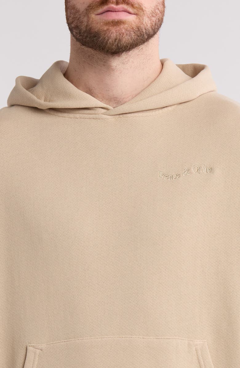 Museum of Peace & Quiet Wordmark Pigment Dyed Logo Hoodie, Alternate, color, 