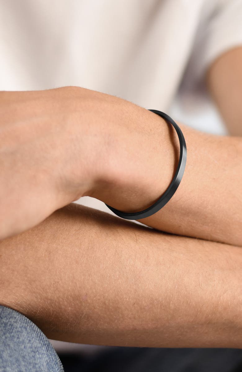 le gramme Men's 15G Brushed Sterling Silver Ribbon Cuff Bracelet, Alternate, color, 