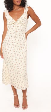 Petal & Pup Sansa Ditsy Floral Deep V-Neck Midi Dress