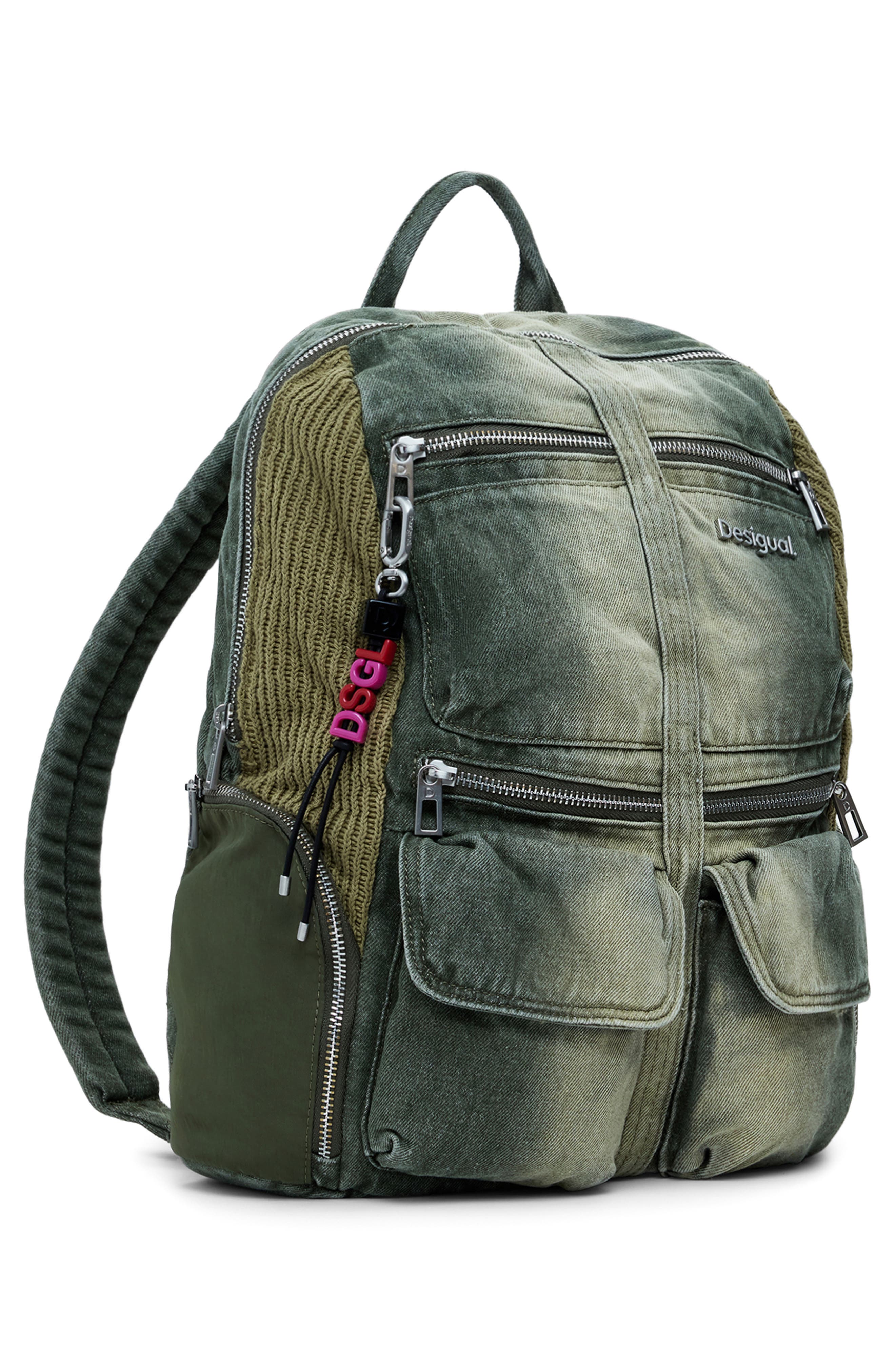 Desigual Large Denim Backpack, Alternate, color, 