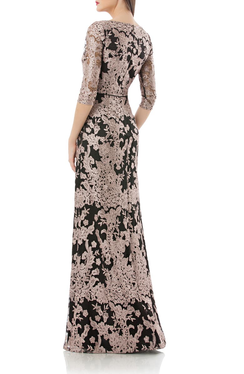JS Collections Embroidered Lace Gown, Alternate, color,