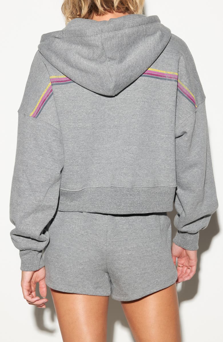 Spiritual Gangster Sunset Stripe Roxbury Full Zip Hoodie, Alternate, color,