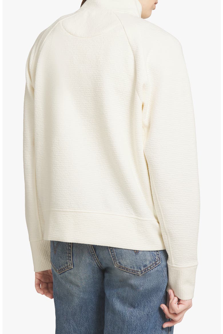 Jacquard Quarter Zip Pullover, Alternate, color, EGRET