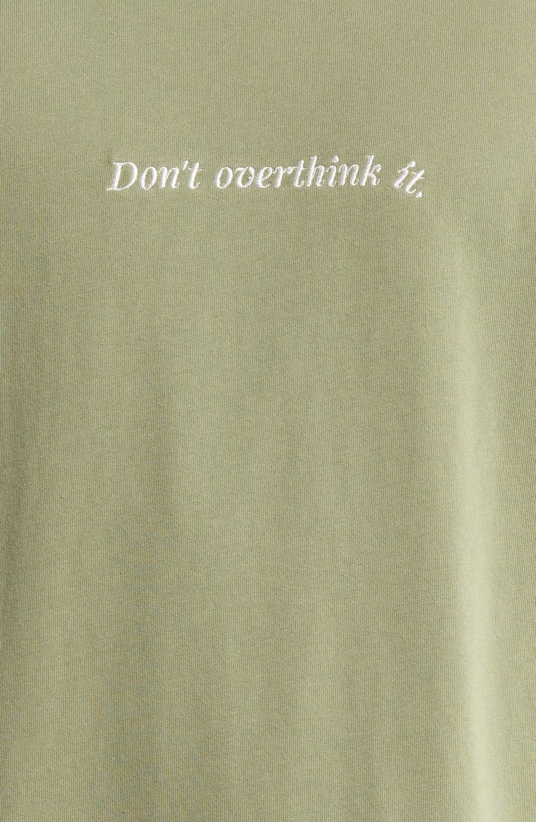 HONOR THE GIFT Don't Overthink It Graphic T-Shirt, Alternate, color, Sage