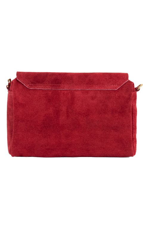 Persaman New York Suede Crossbody Bag In Red