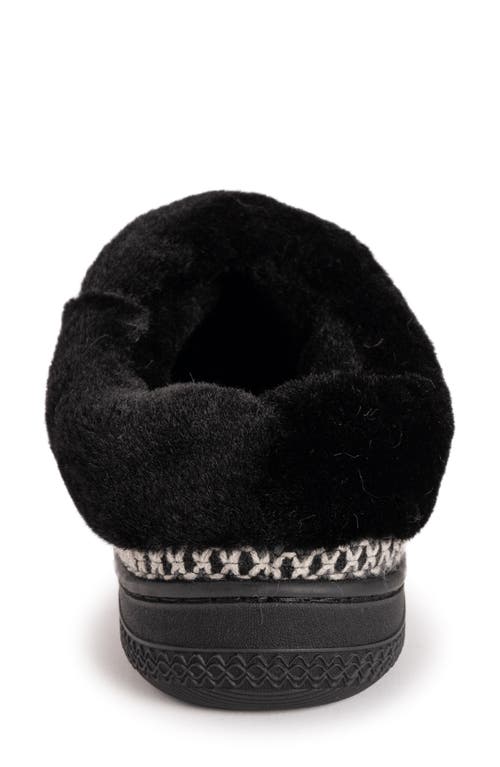 Muk Luks Neira Faux Shearling Slipper In Black