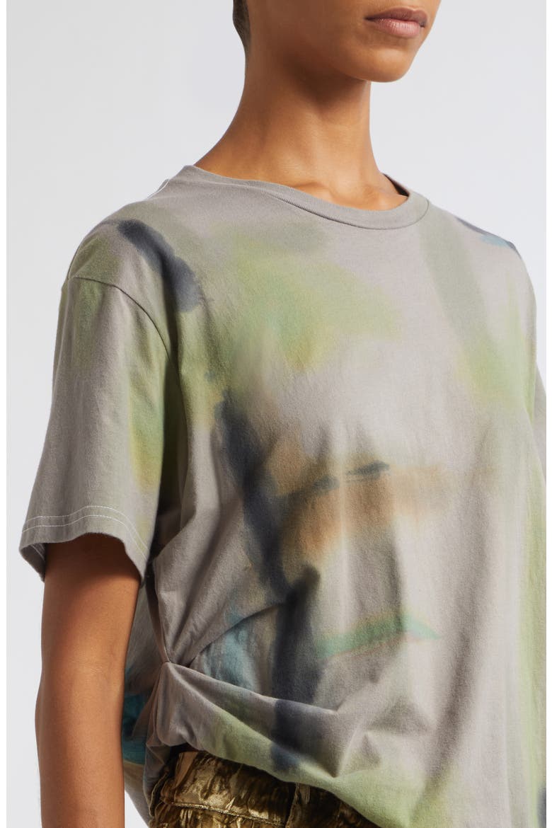 Sorrel Ruched T-Shirt, Alternate, color, PAINTED FOG