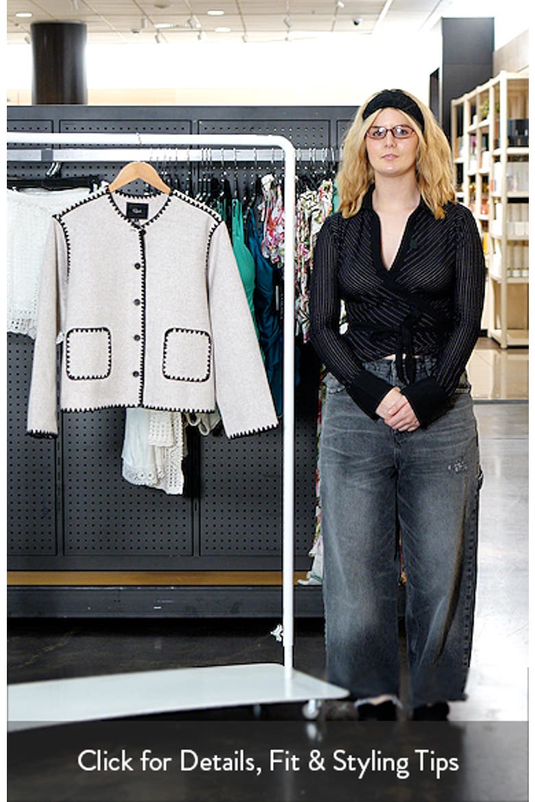 Melanie Embroidered Detail Wool Blend Jacket video