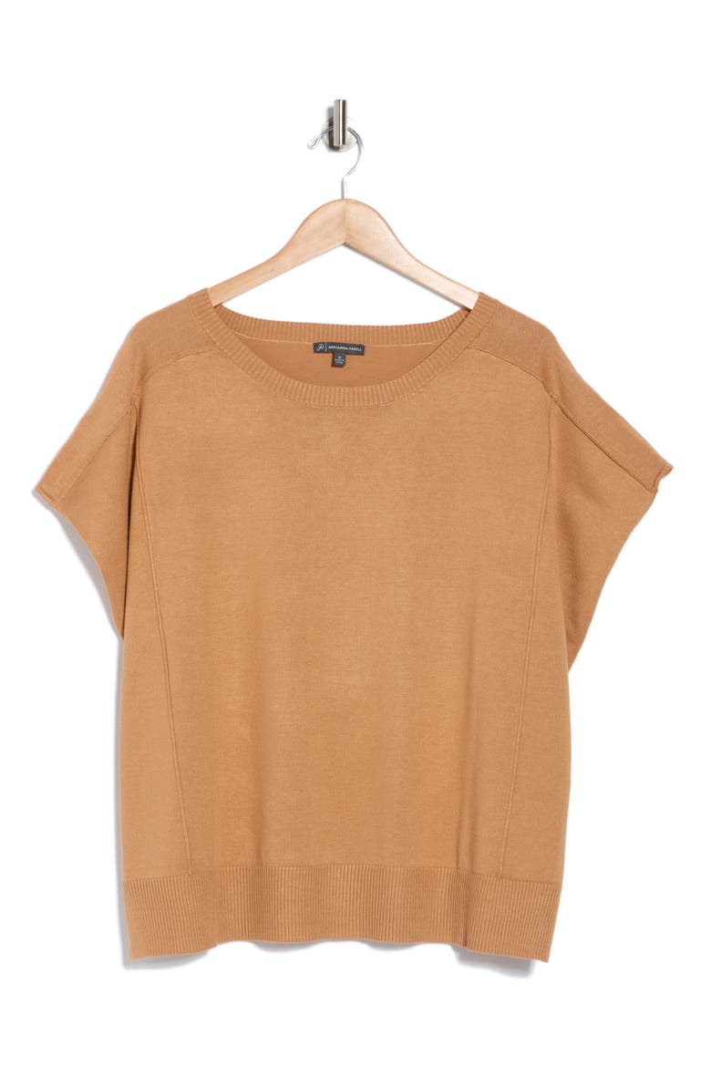 Exposed Seam Sweater, Alternate, color, COPPER BRONZE