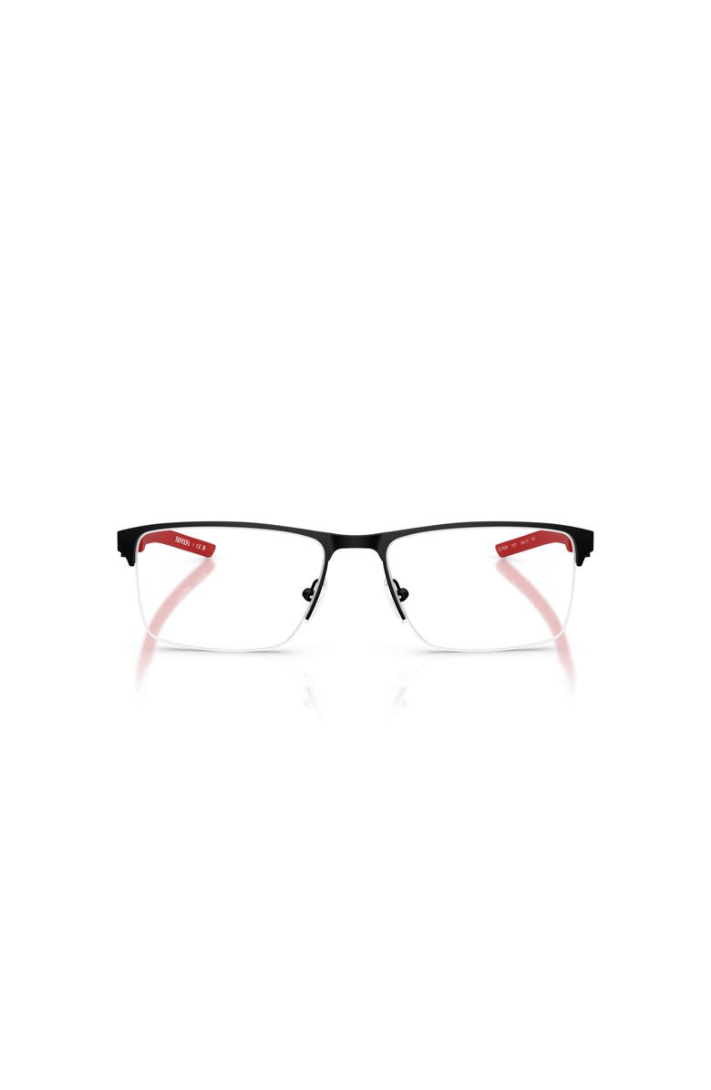 Scuderia Ferrari 54mm Rectangle optical glasses, Alternate, color, Black