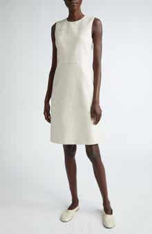 Lafayette 148 New York Sleeveless Cotton Blend Shift Dress